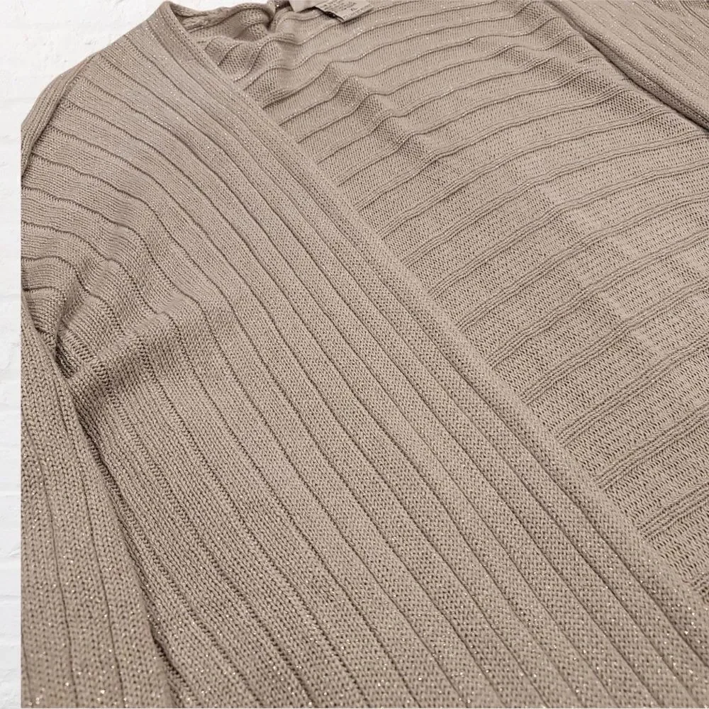 Spiegel Silver Dolman Sleeved Open Cardigan, Women's Size XL